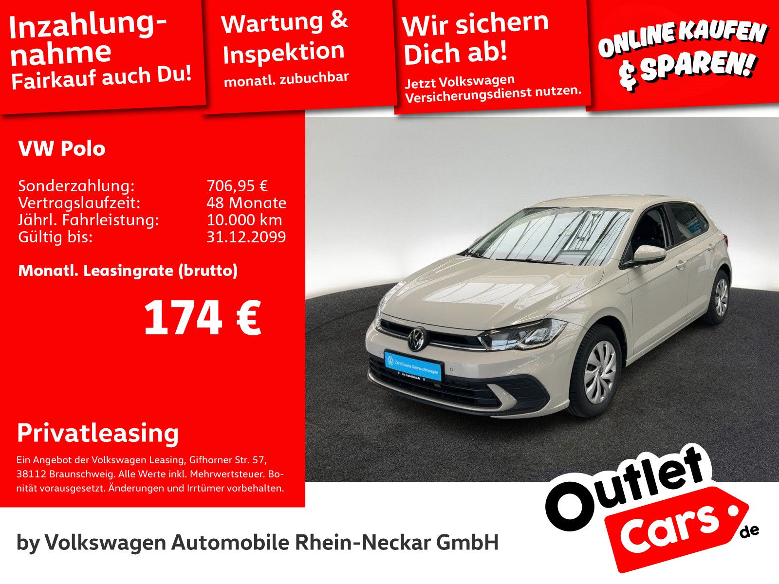 Volkswagen Polo 1.0 LED AHK Klima Einparkhilfe UVM