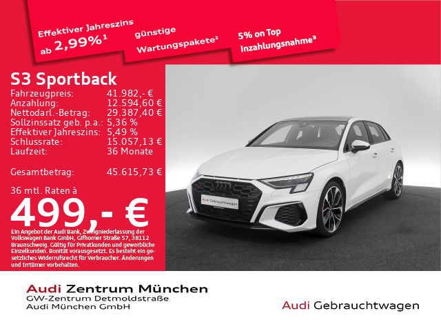 AUDI S3 Sportback TFSI S tronic Pano/B&amp;O/Matrix/Kamer