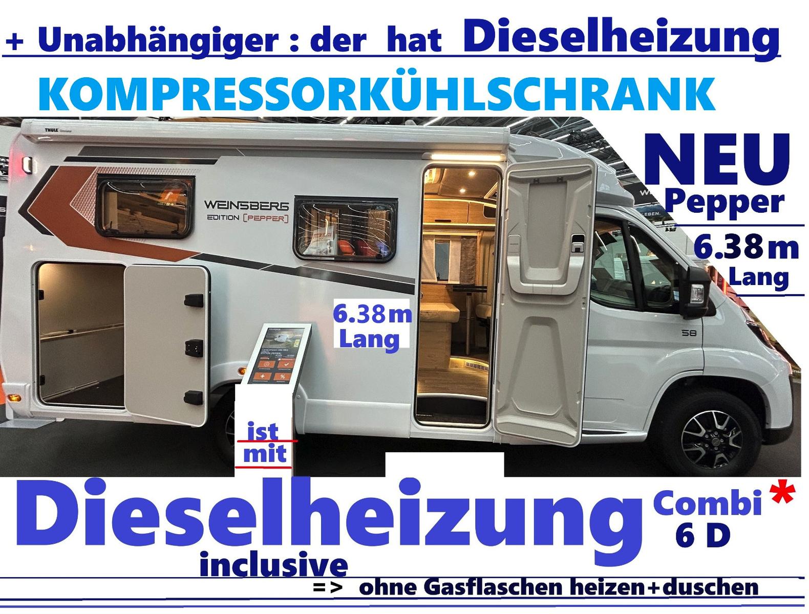 Weinsberg CaraCompact 580 MEG Edition Pepper Dieselheizung