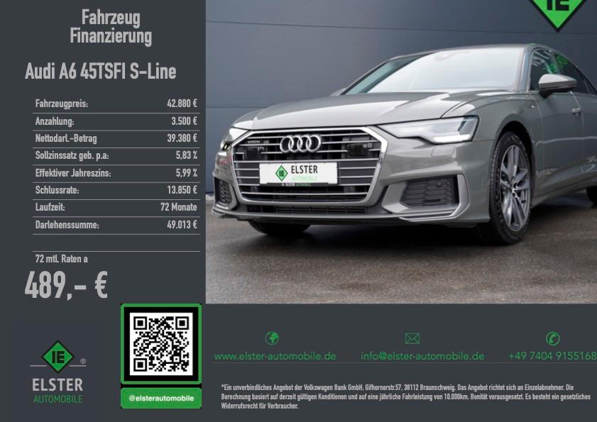 Audi A6 Lim. 45 TFSI qu. sport,AHK,Standh,Head,Kamera