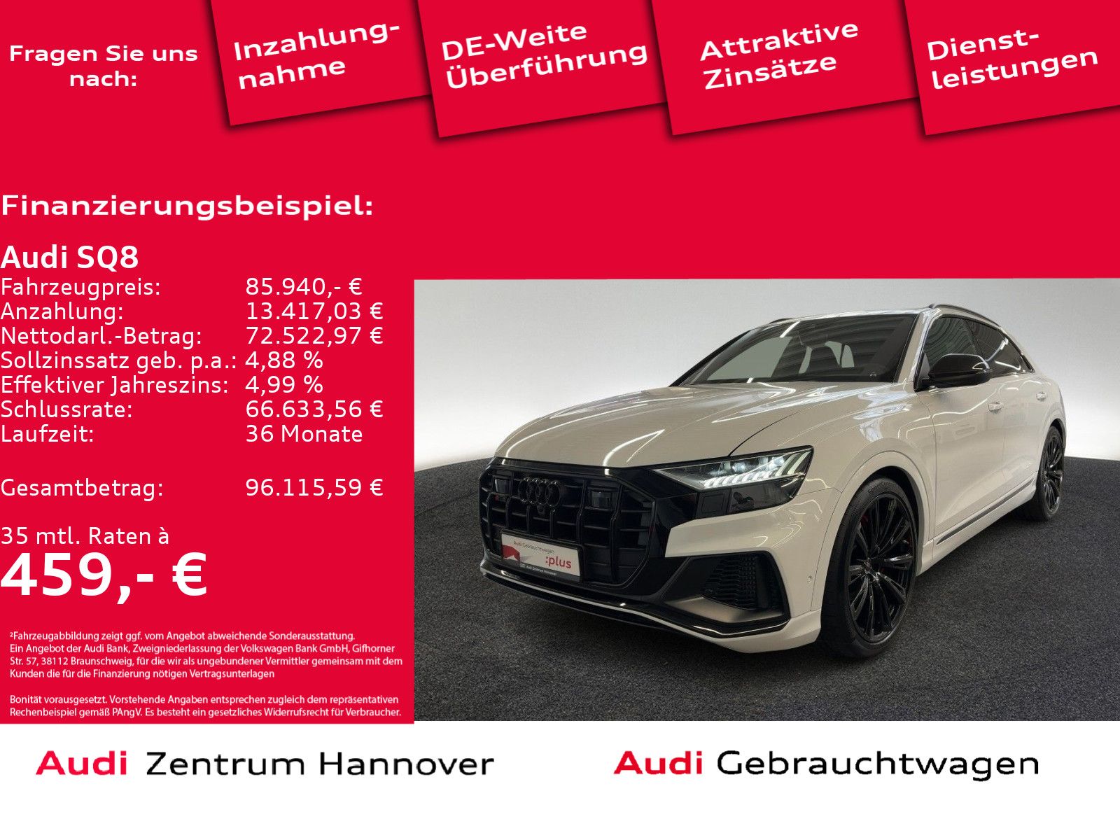 Audi SQ8 4.0 TFSI quattro competition+ Head-Up Standh