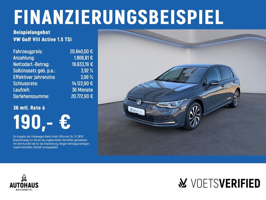 Golf VIII Active 1.5 TSI RearView+STANDHZG+HUD+L