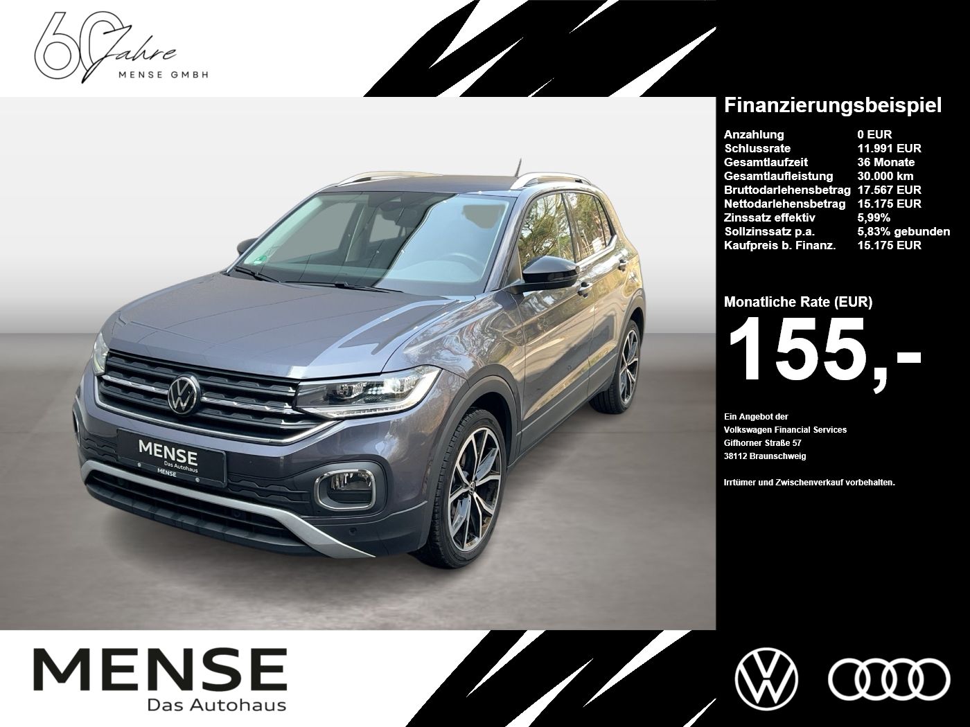 Volkswagen T-Cross 1.0 TSI Style CarPlay|AHK|ACC|LED|Navi