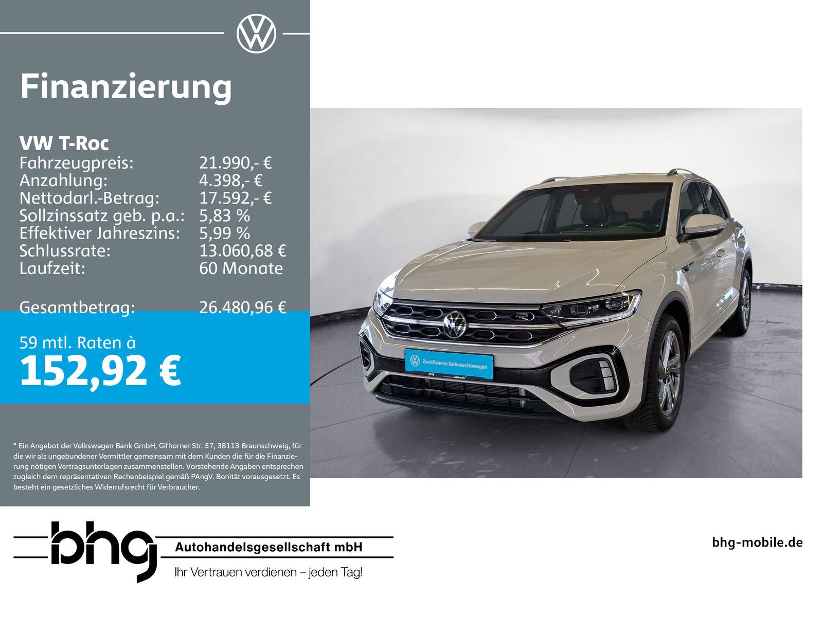 Volkswagen T-Roc 1.0 TSI *R-LINE* #LED #ACC #LANE-ASSIST #P