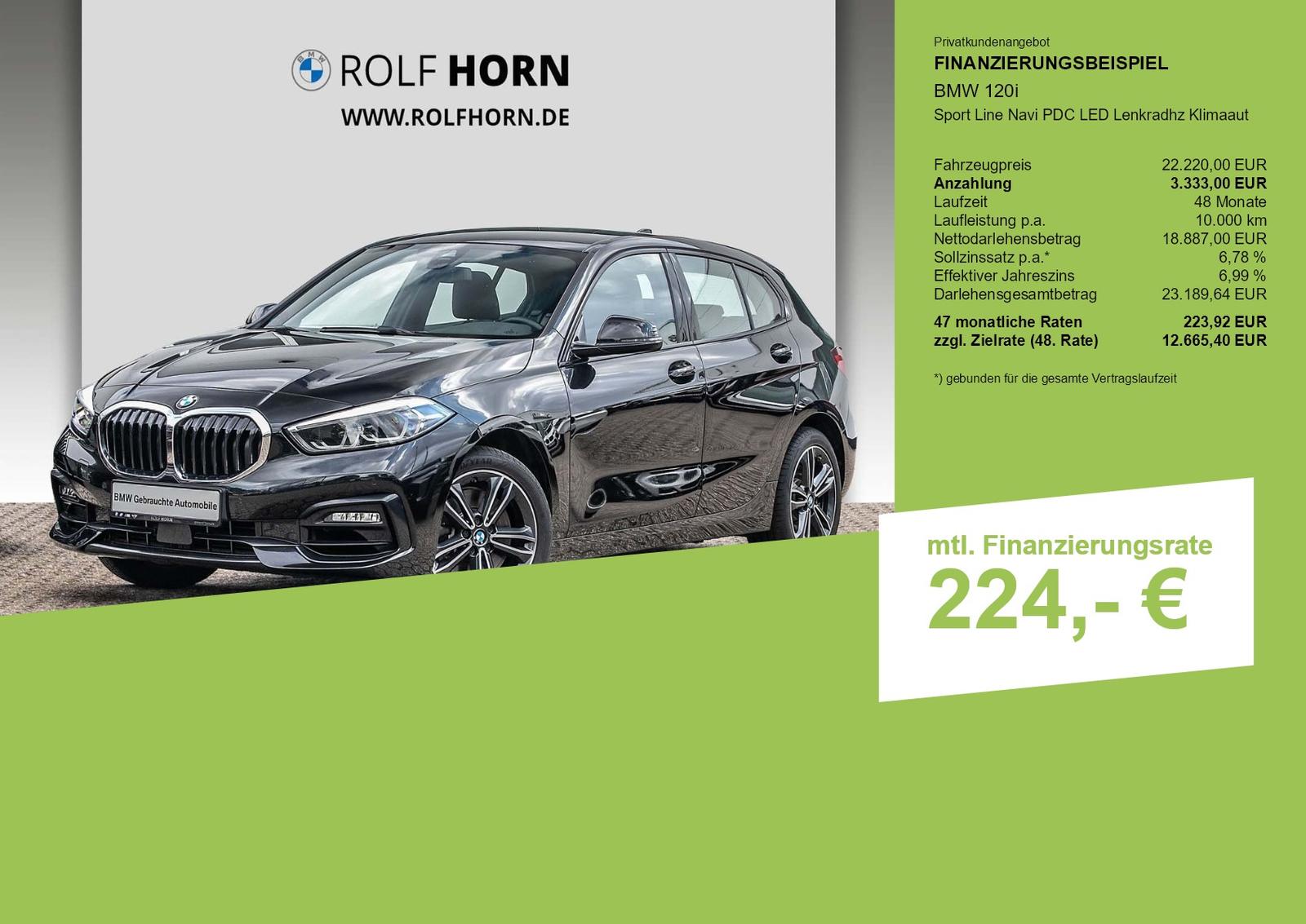 BMW 1 Series i Sport Line Navi PDC LED Lenkradhz Klimaaut, миниатюра 3