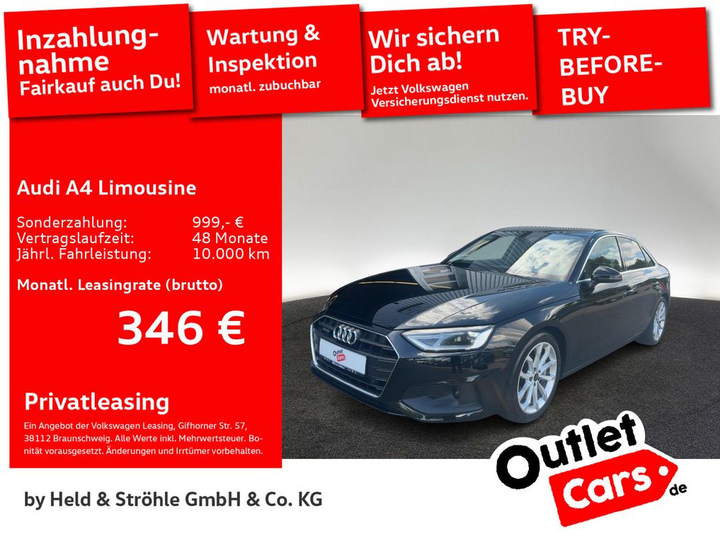Audi A4 Limousine 50 TDI qu 18 AHK LED NAVI SD STANDH