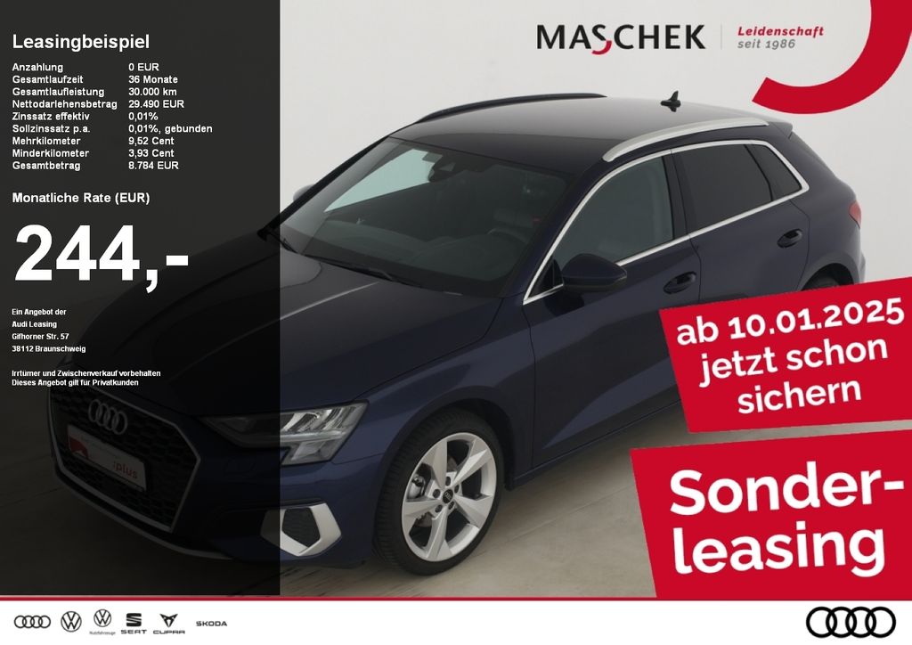 Audi A3 Sportback Advanced 30 TFSI Navi Sitzh PDC Amb