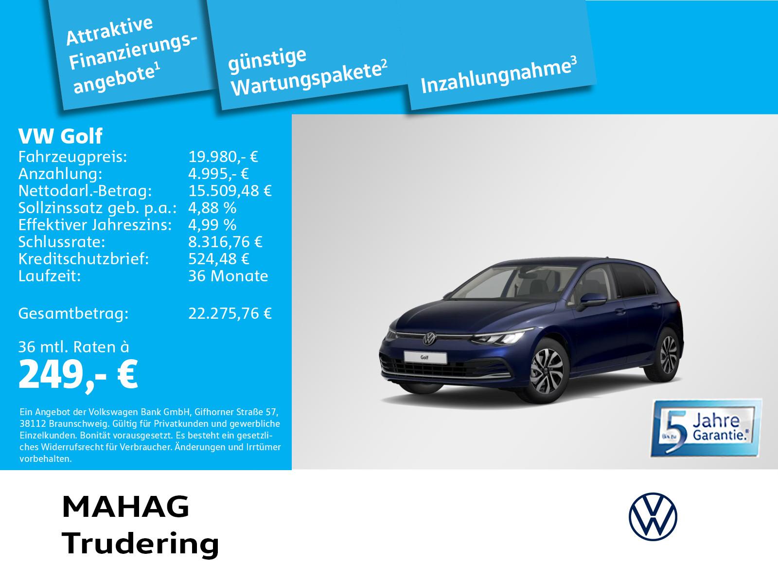 Volkswagen Golf VIII Active 1.5 TSI LED Navi ParkPilot App