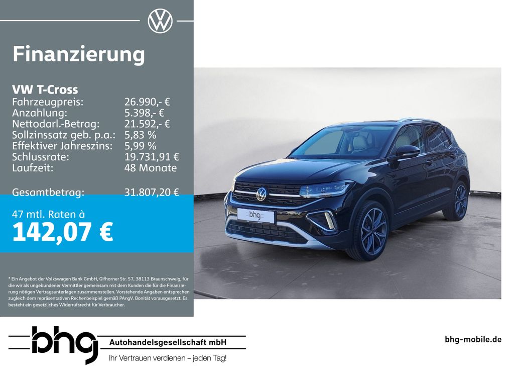 T-Cross Style 1.0 l TSI OPF (116 P S) 7-Gang-Dop