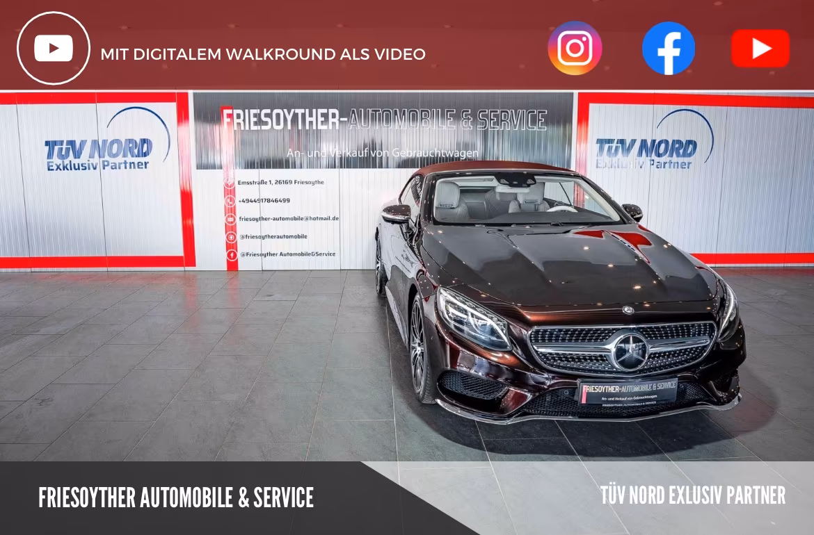 Mercedes-Benz S 500 Cabriolet AMG Line+ Rubinschwarz Sitzklima