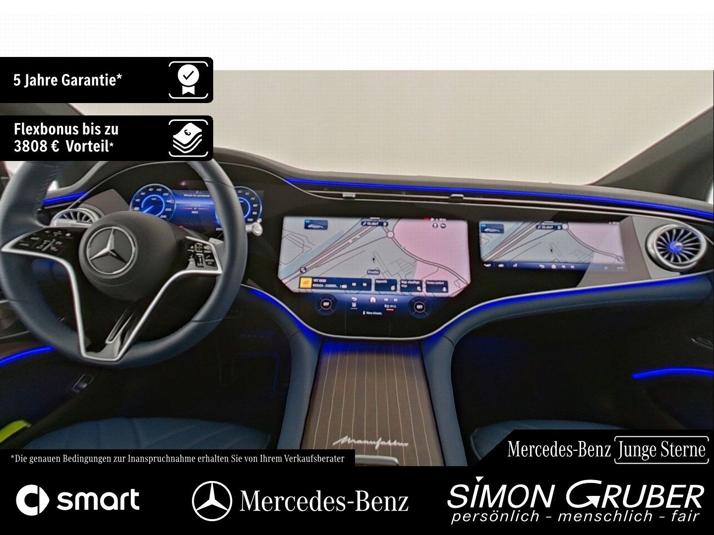 Fahrzeugabbildung Mercedes-Benz EQS 450+ AMG Manufaktur Leder 4*Massage 118kwh