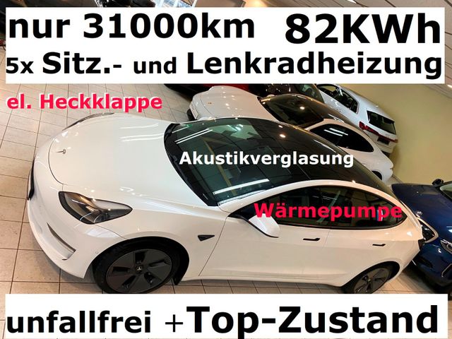 Tesla Model 3 LR  82KWh+Lenkradheizung+Akustikglas.+++