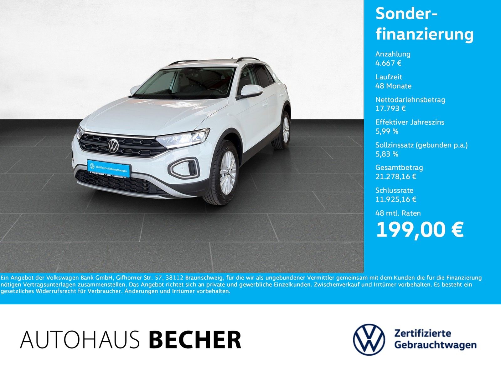 Volkswagen T-Roc Life 2.0 TDI DSG CarPlay LED Rückfahrkam foto 1