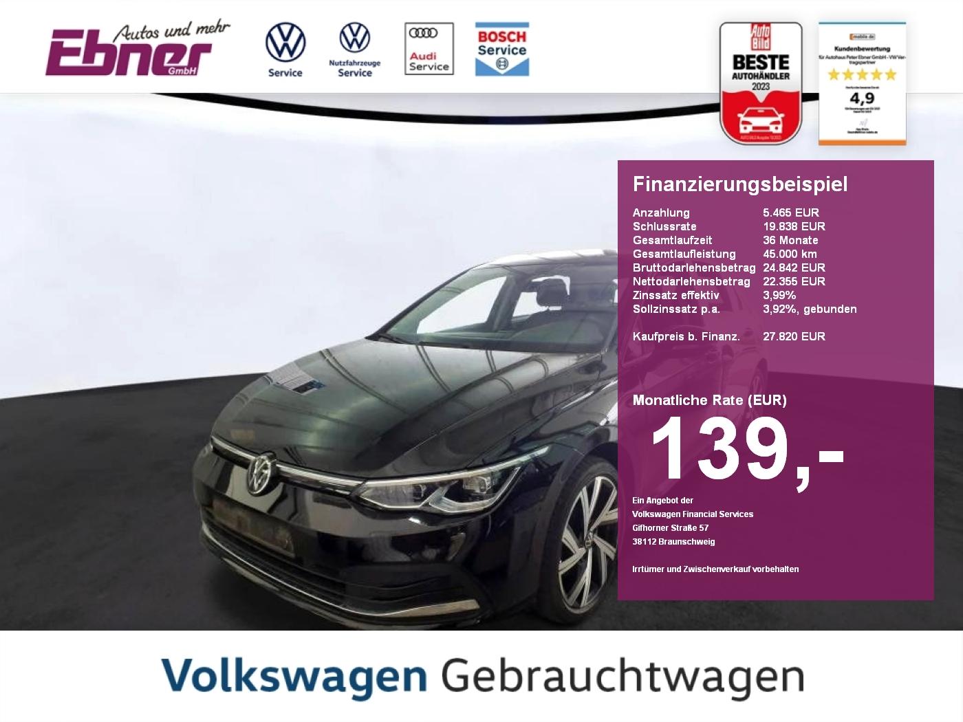 Volkswagen Golf VIII STYLE SPORT 2.0TSI 190PS DSG NP:45tEUR