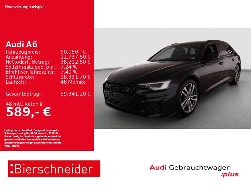A6 Av 50 TFSI e qu 2x S-Line Black MATRIX HuD AC