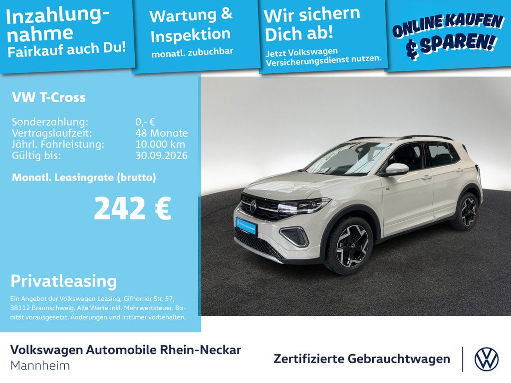 T-Cross 1.0 TSI R-Line GAR 2030 Navi PDC LED uvm