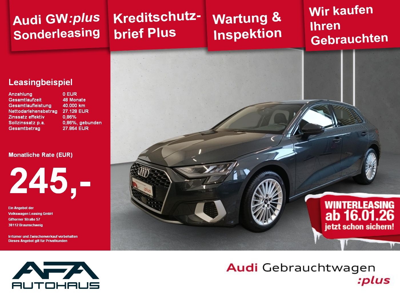 Audi A3 Sportback 35 TFSI Advan. Smart.Int*GRA*SHZ*PD