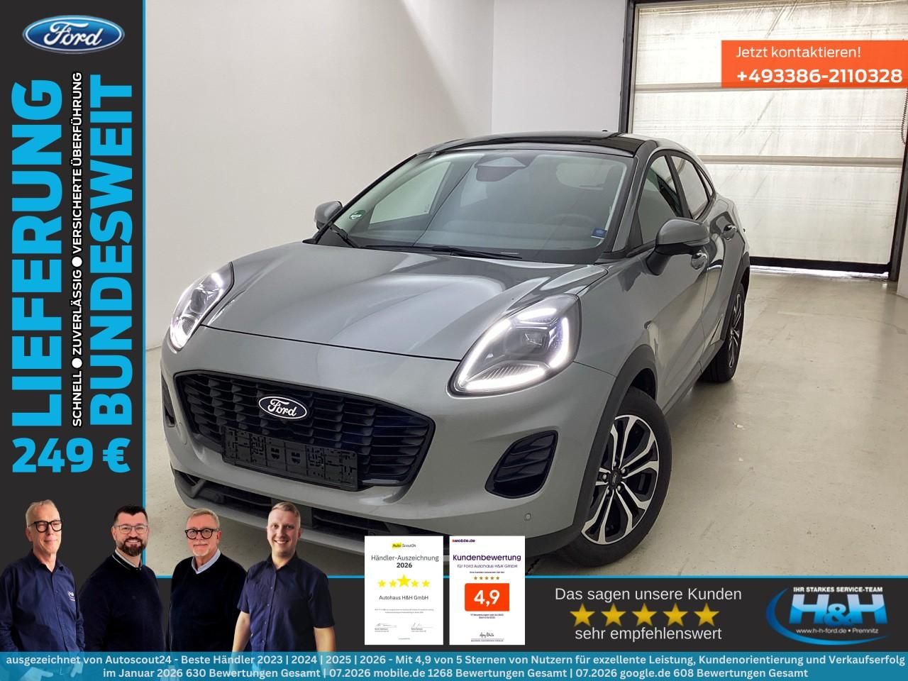 Ford Puma 1.0 M-Hybrid Aut Titanium Pano+360°Kam+ACC