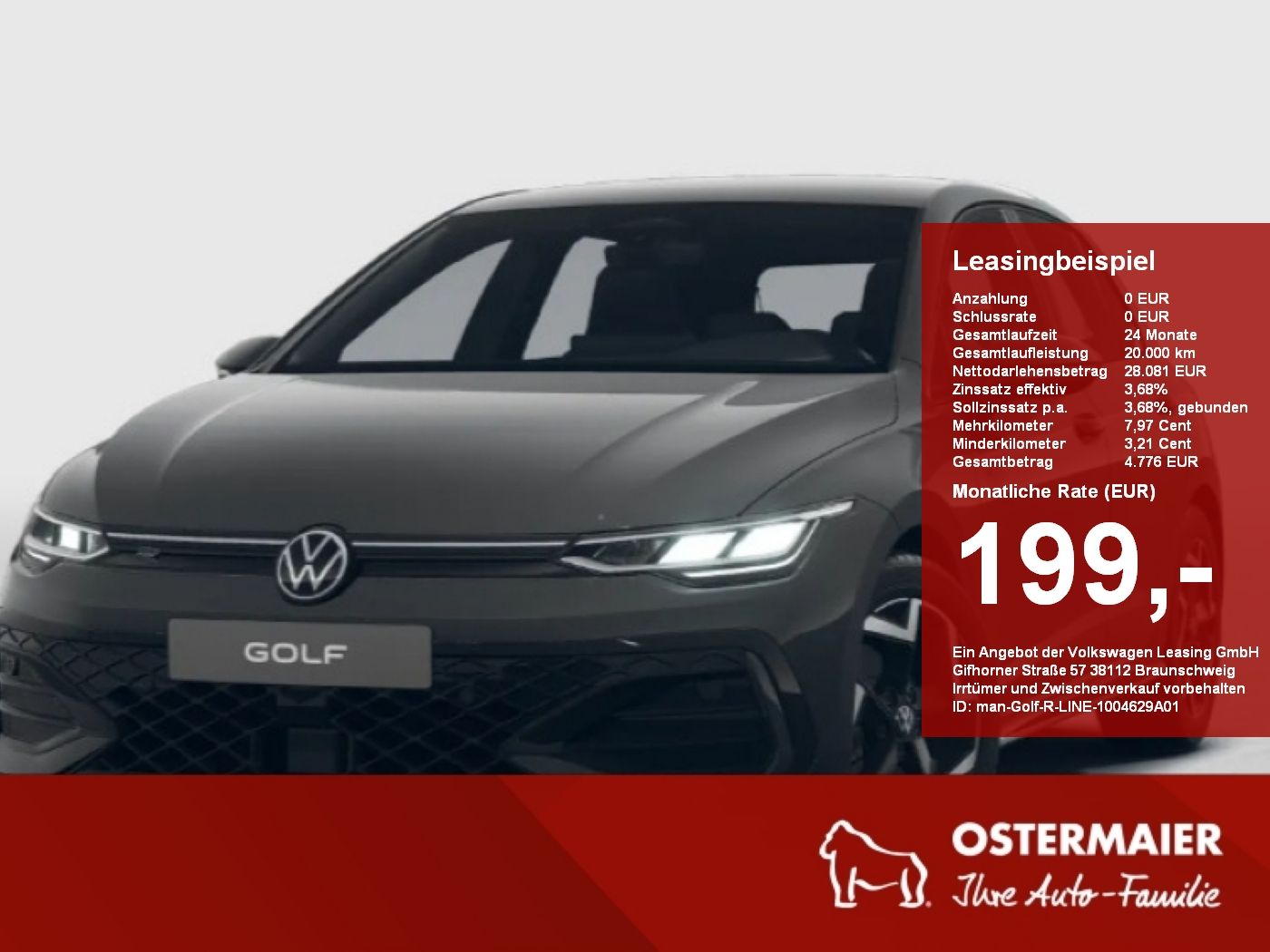 Volkswagen Golf VIII R-Line 1.5TSI 150PS 6-Gang SHZG,LED,17