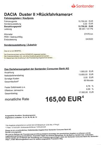 Fahrzeugabbildung Dacia Duster II 1,3 TCe >37.476 KM/R-kamera/PDC/Navi<