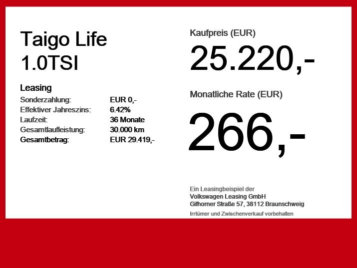 Volkswagen Taigo Life 1.0TSI Kamera LED ACC Navi, миниатюра 6