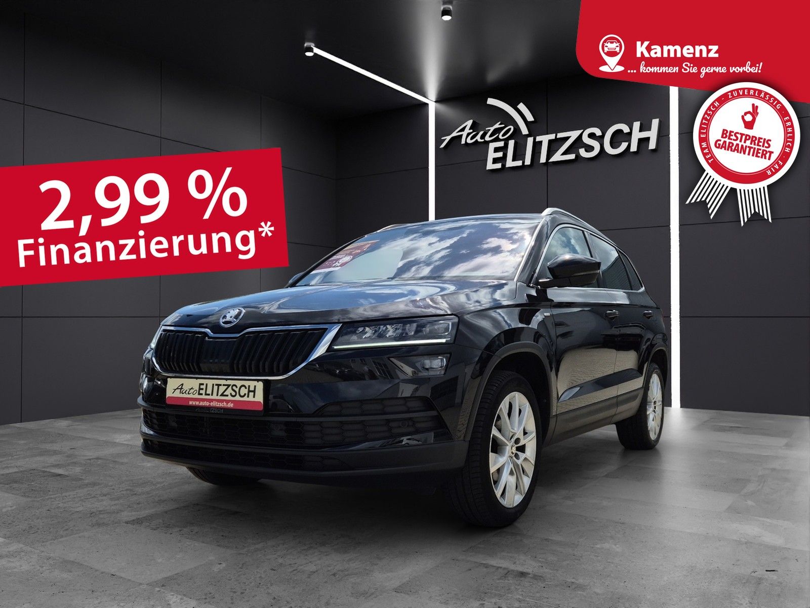 Fahrzeugabbildung SKODA Karoq TSI Clever DSG LED AHK Navi VC ACC RFK SH