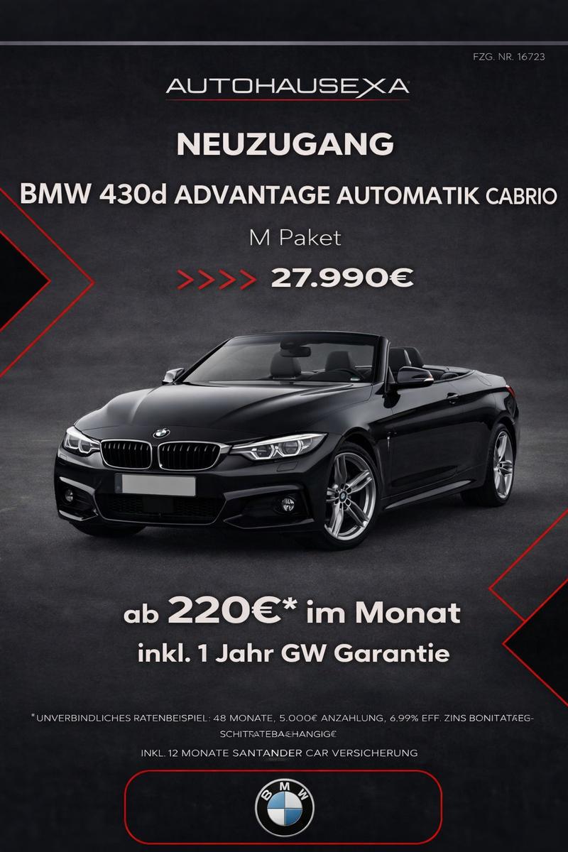 BMW 430 4 Cabrio 430 d Advantage