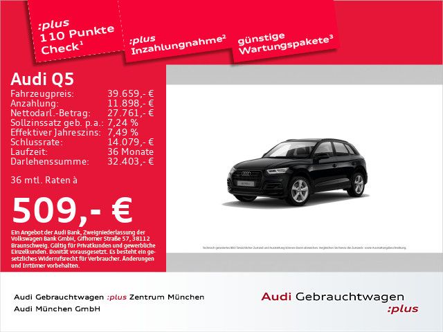 Audi Q5 50 TFSI e qu. Luftfed/Pano/Matrix/B&O/HuD