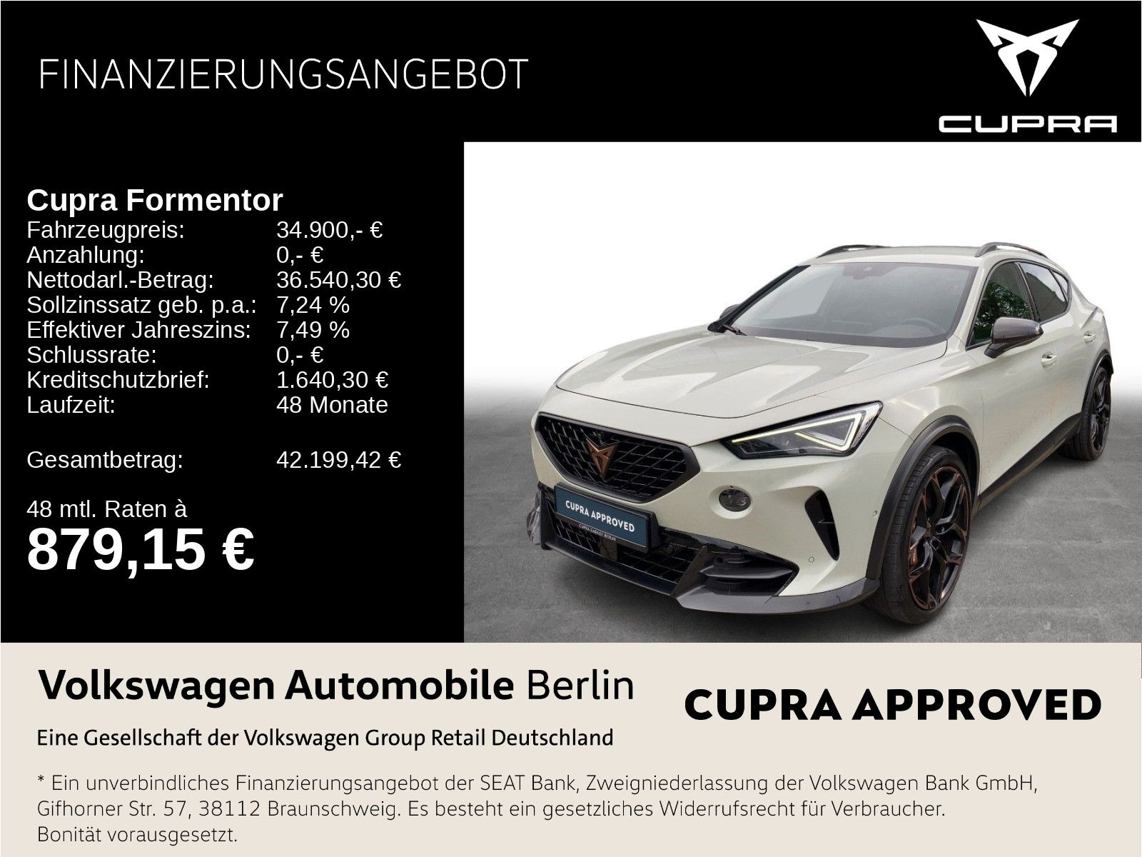 Cupra Formentor VZ5 2.5 TSI DSG 4 Drive Navi LED SHZ foto 1