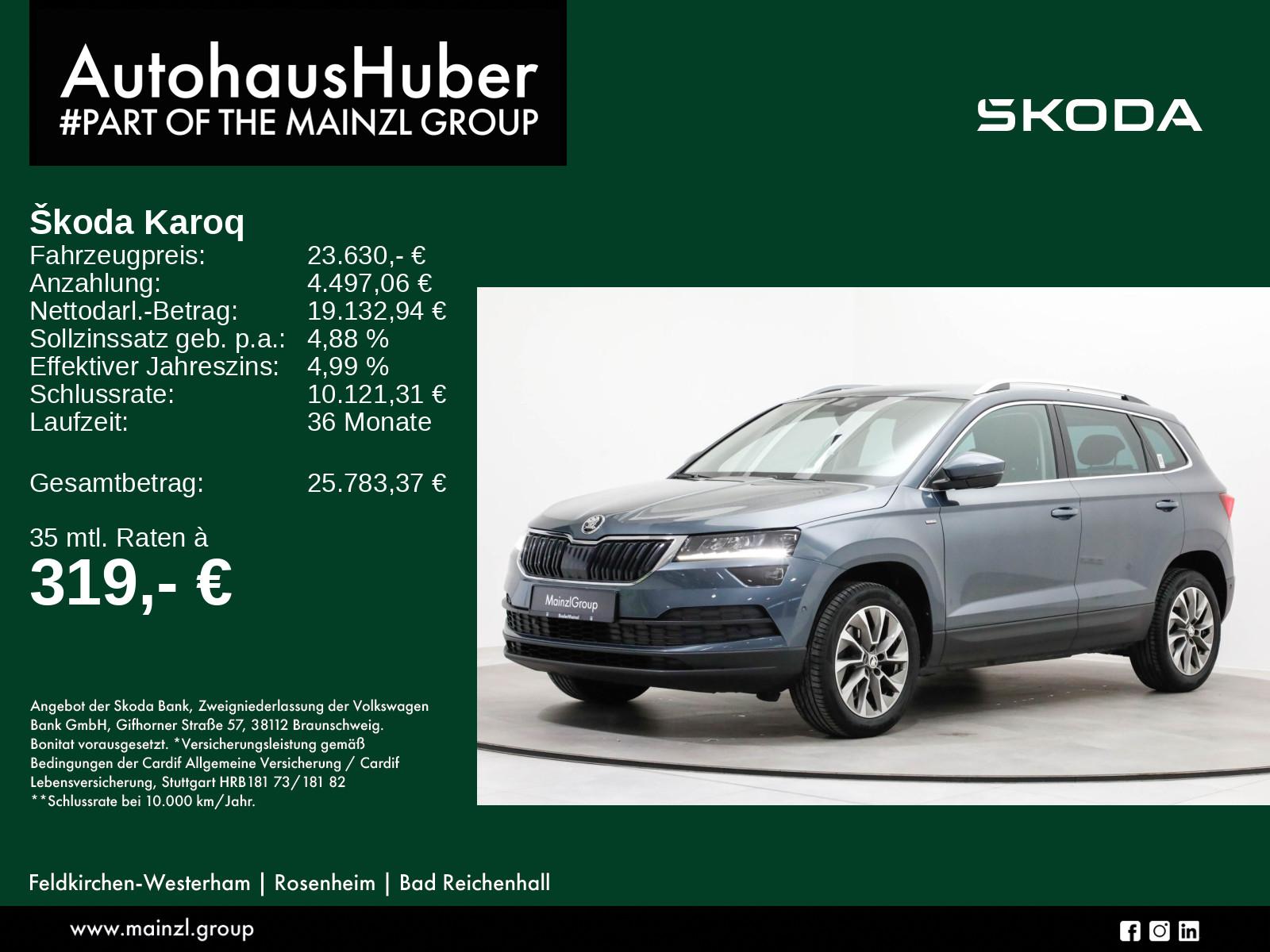 Skoda Karoq 2.0 TDI Clever Kam. Virtual ACC AHK 4xSHZ