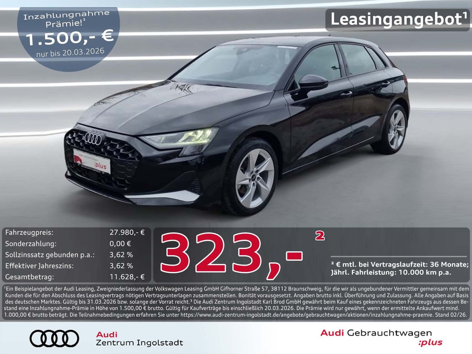 Audi A3 Sportback 30 TDI NAVI+ LED AHK 17" Advanced
