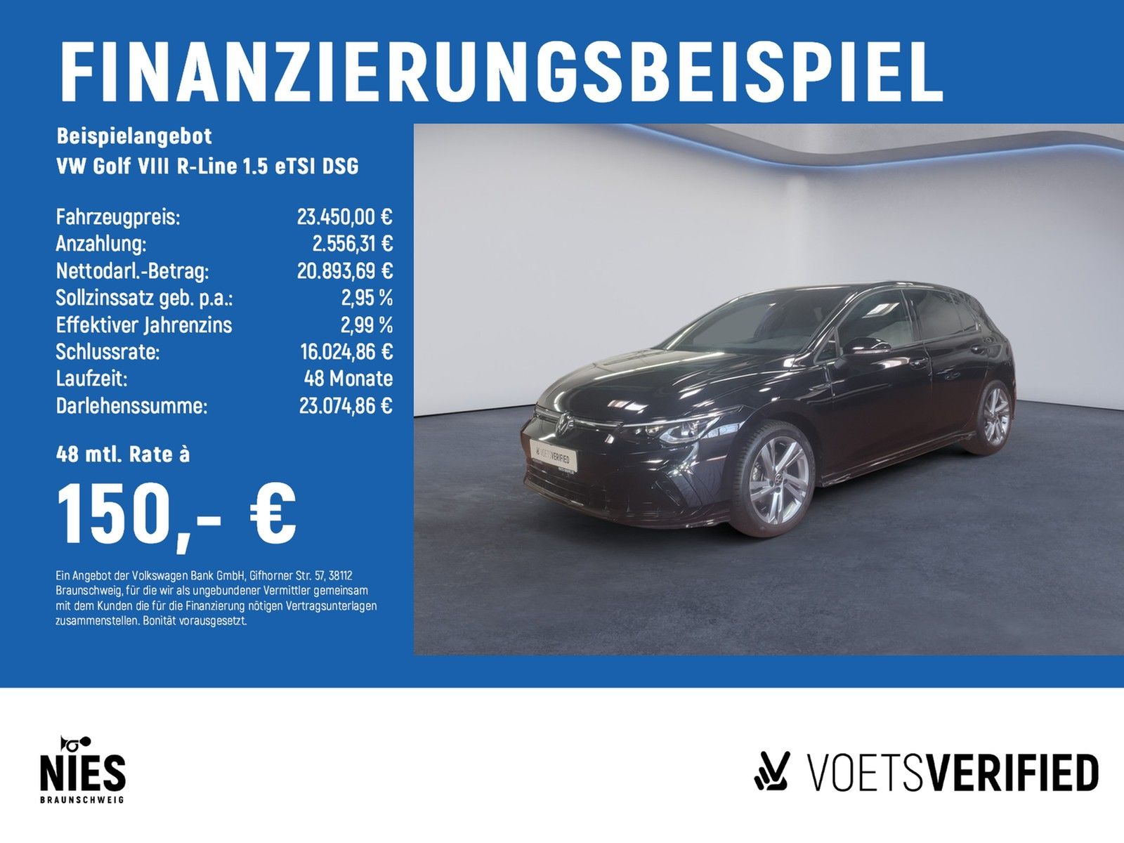 Volkswagen Golf VIII R-Line 1.5 eTSI DSG LED+RearView+PDC
