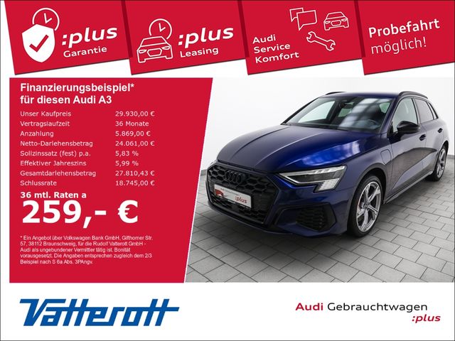 Audi A3 Sportback 45 TFSIe S line AHK HuD Navi Kamera