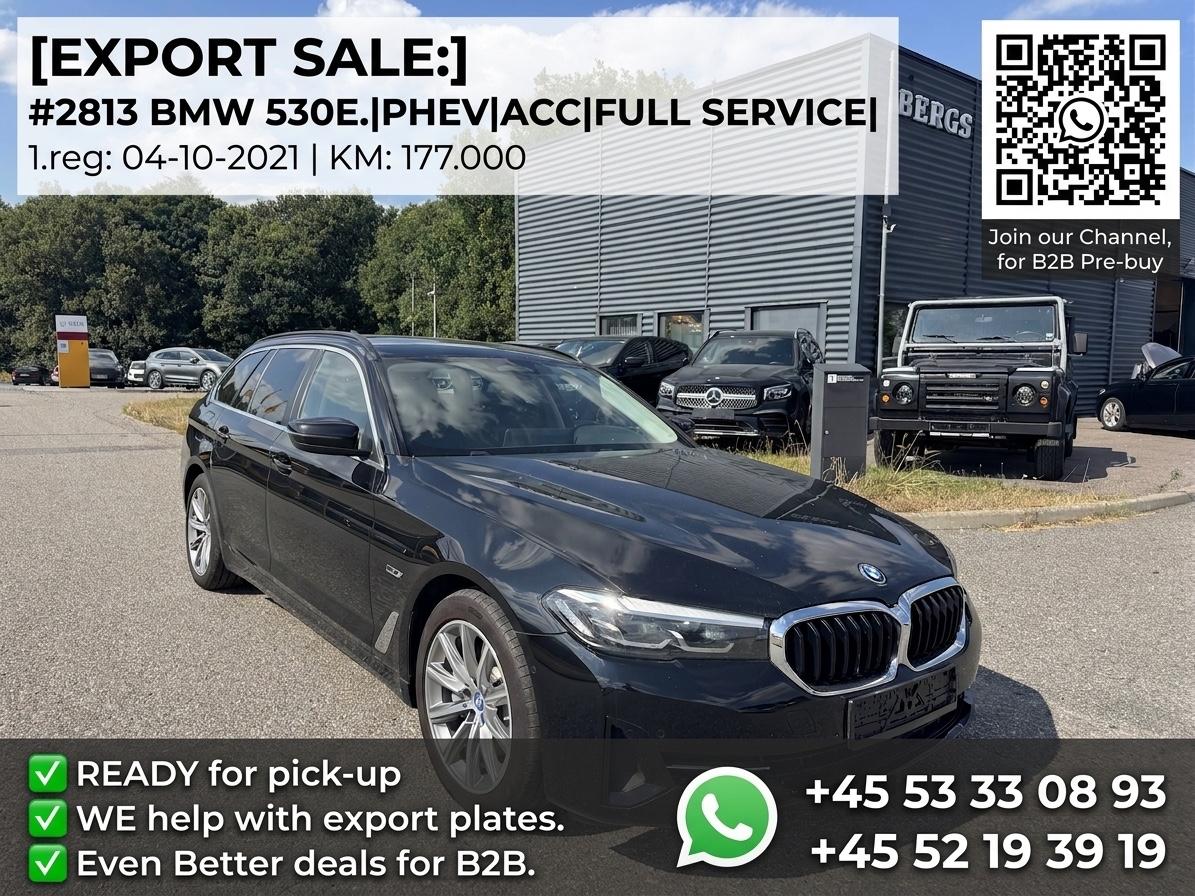 BMW 530e.|PHEV|ACC|Digital|Leder.|Full service|#2813