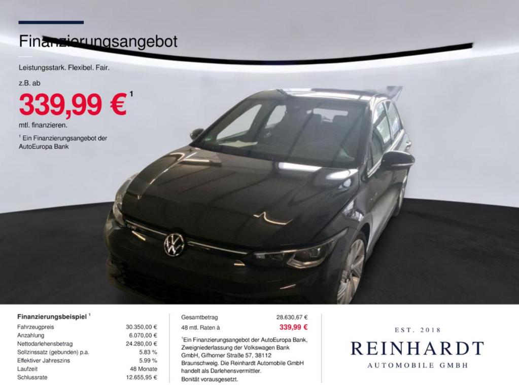 Volkswagen GOLF GTI CLUBSPORT BLACK STYLE LEDACCPANOKAM 2022