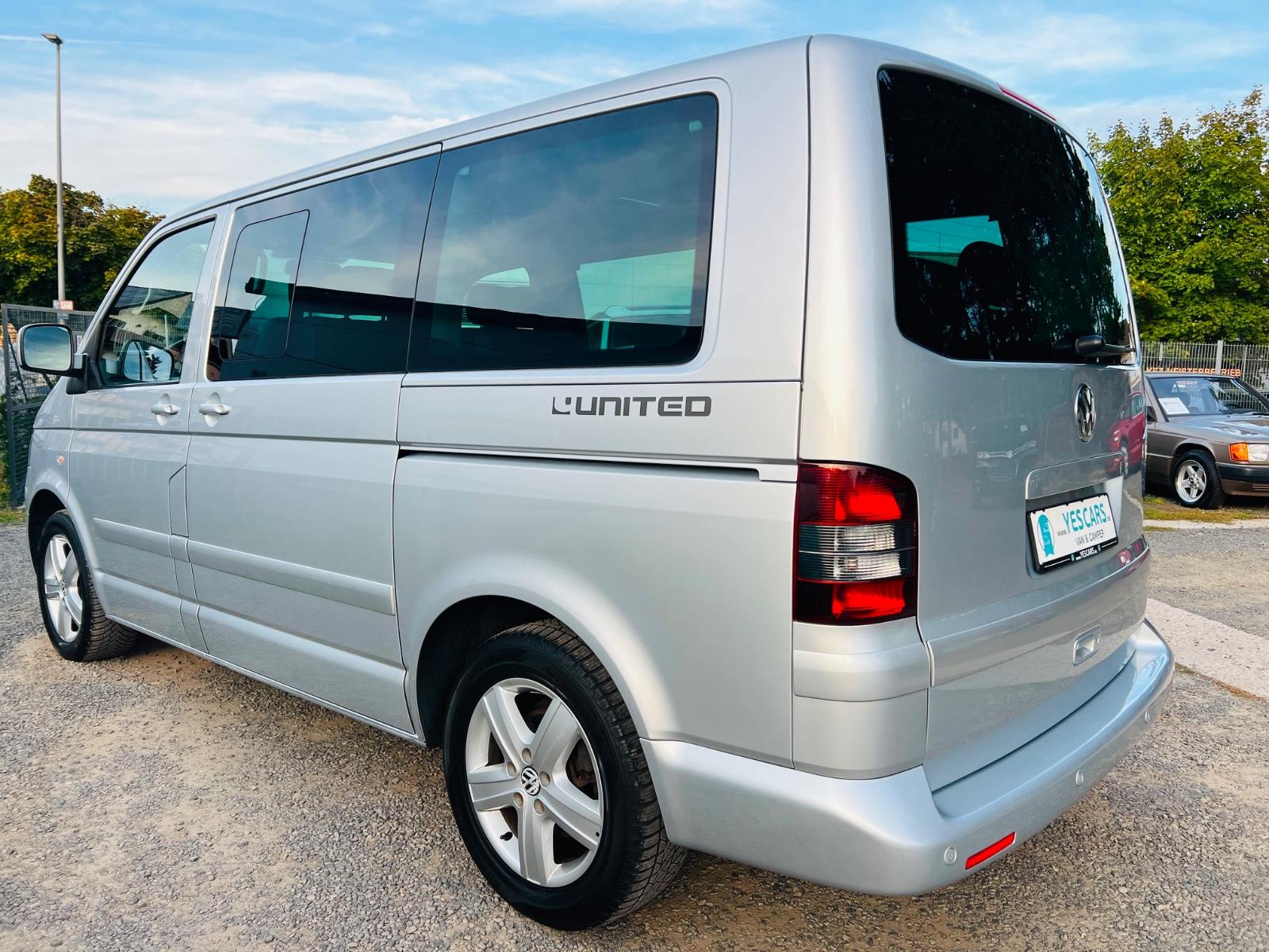 VOLKSWAGEN T5 MULTIVAN UNITED 2.5 TDI 174ch 4MOTION - 7 PLACES - 2 PORTES COULISSANTES ÉLECTRIQUES - ALCANTARA/CUIR - GPS - CHAUFFAGE AUXILIAIRE