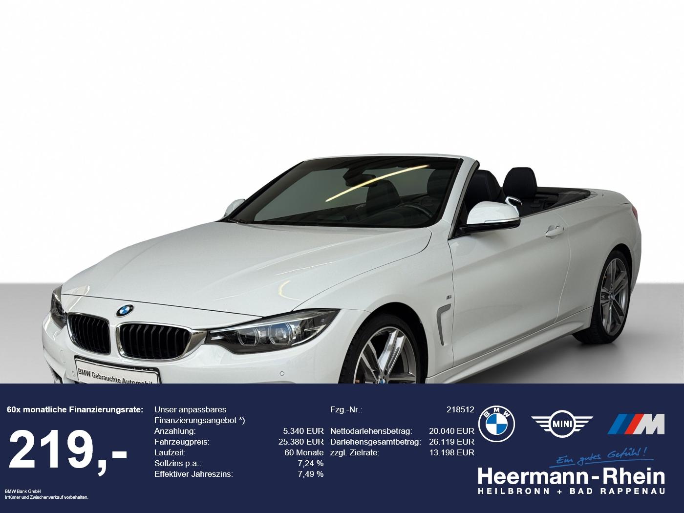 BMW 420iA Cabrio M Sport Navi.RFK.PDC.FSE.LED.Tempo.
