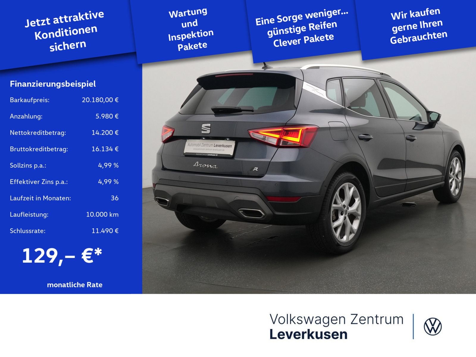 Seat Arona FR NAVI ACC AHK VIRT CARPLAY KAM SHZ LED imagem 2