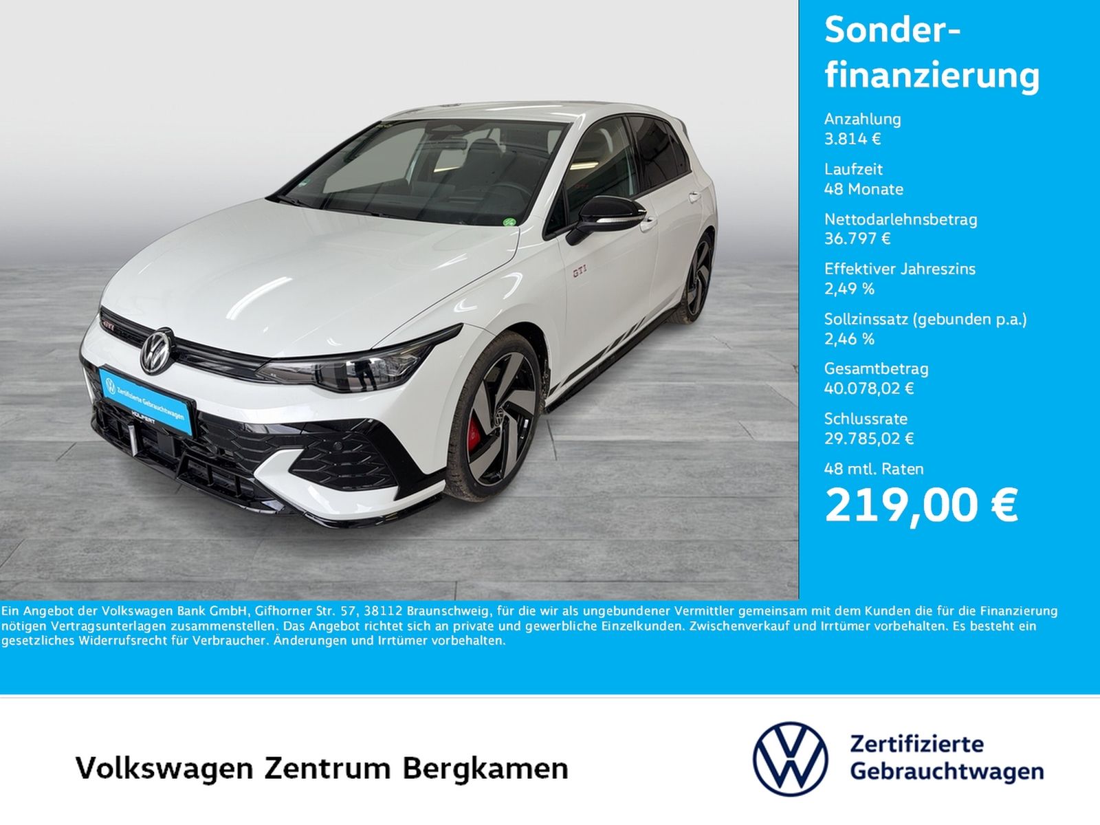 Volkswagen Golf VIII 2.0 GTI CLUBSPORT BLACK STYLE CAM LM18 foto 1