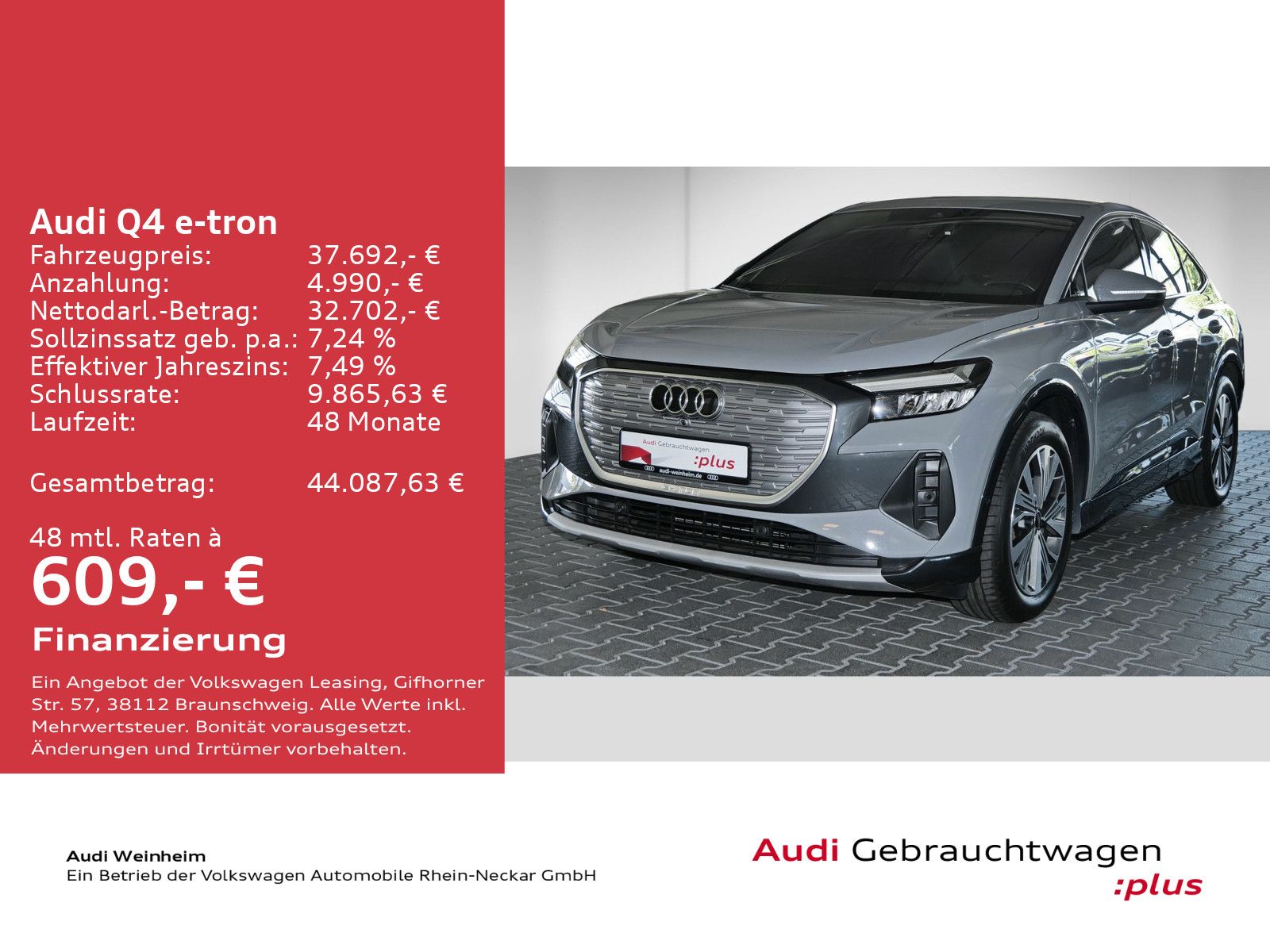 Audi Q4 50 e-tron Sportback 50 S-Line innen LED Navi foto 2