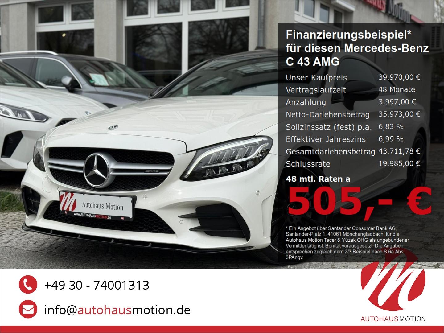 Mercedes-Benz C 43 AMG Coupe 4M Perf. Sportabgasanlage Pano Na