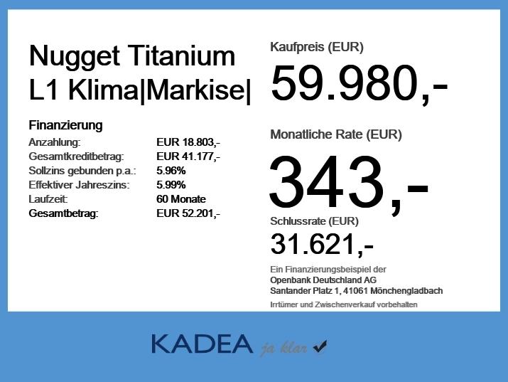 Ford Nugget Titanium L1 Klima|Markise| Sync4|Kamera