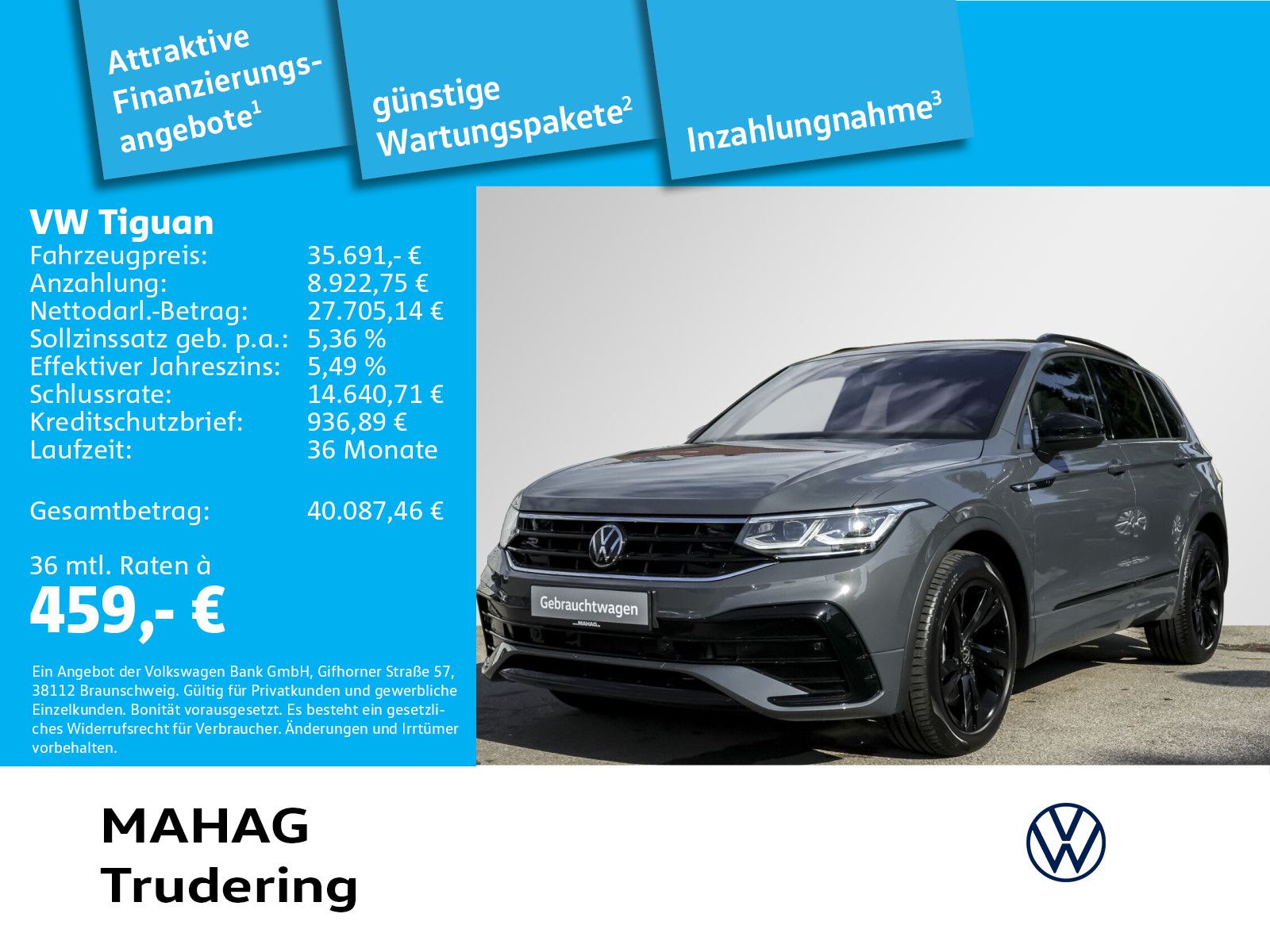 Volkswagen Tiguan 2.0 TSI 4MOT R-Line BlackStyle AHK IQ.Lig foto 2