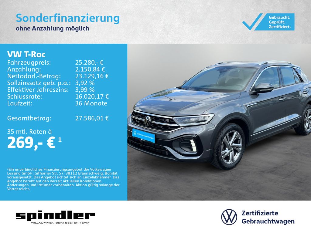 T-Roc R-Line 1.5TSI DSG/ CarPlay, ParkAssi, LED+