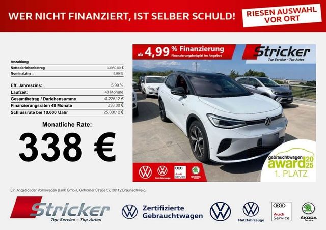 Volkswagen ID.4 GTX 338,-ohne Anzahlung Navi ACC