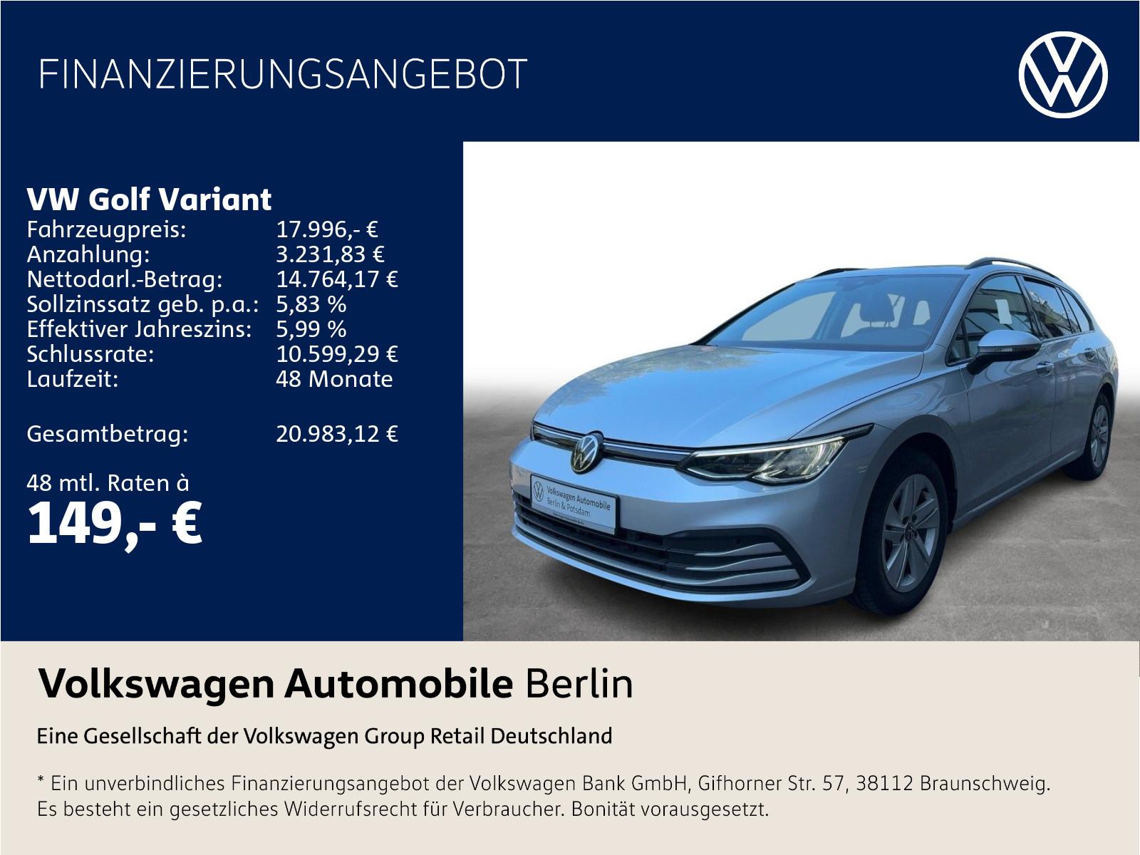 Volkswagen Golf Variant VIII 1.0 eTSI DSG Life LED SHZ PDC