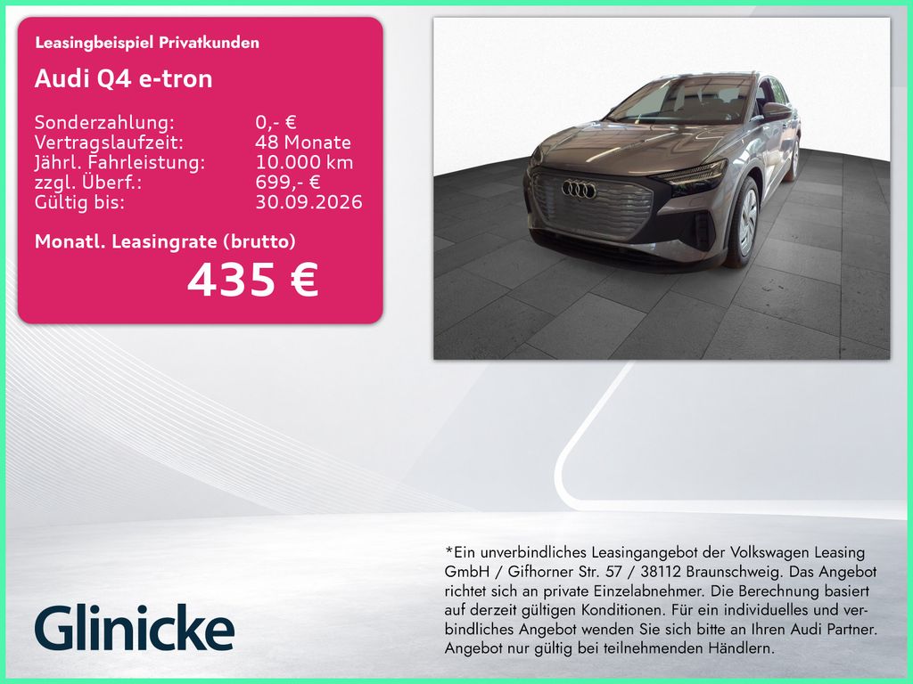 Audi Q4 45 e-tron Matrix AHK HuD Carplay Standklima