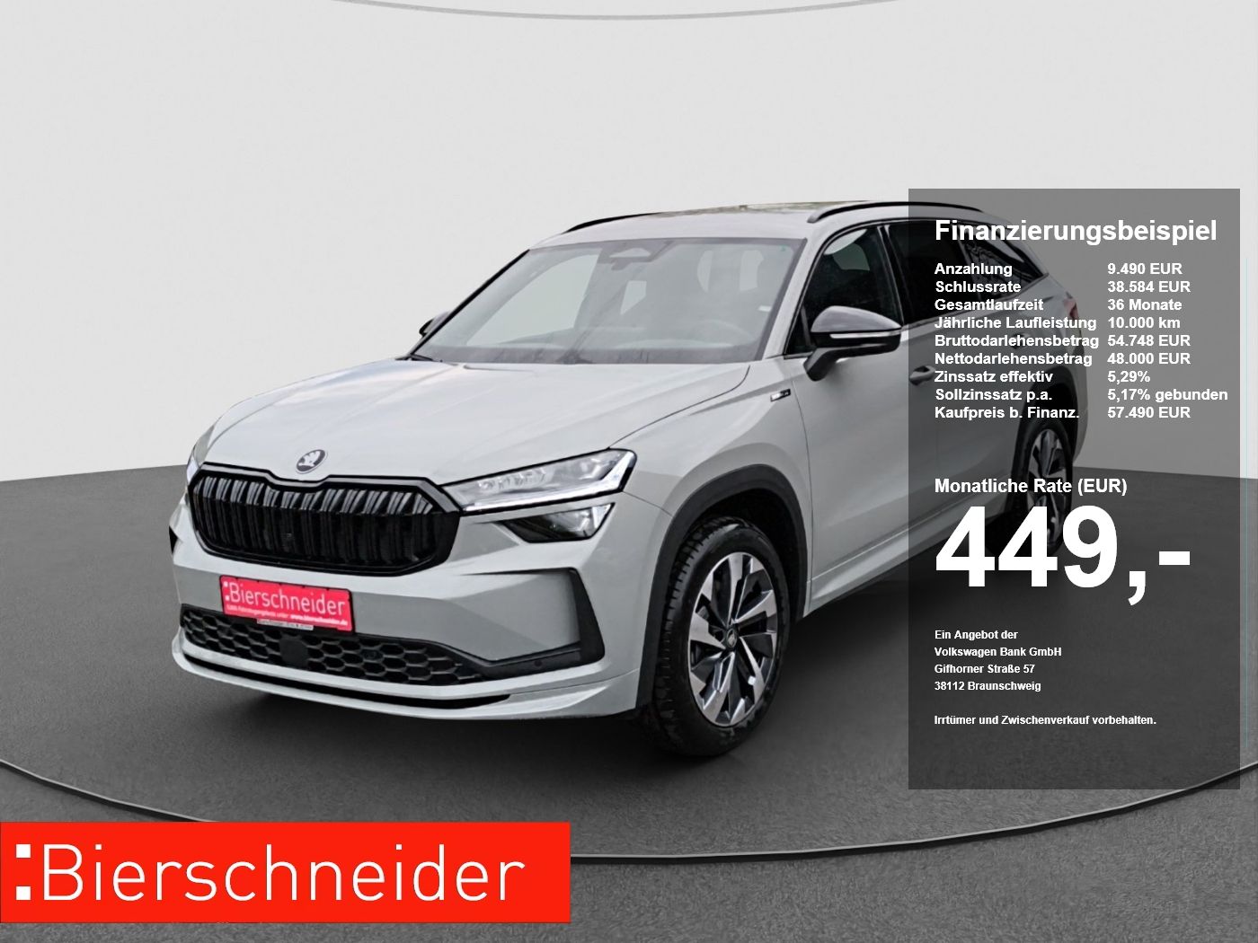 Skoda Kodiaq 2.0 TDI DSG 4x4 Sportline AHK HUD RFK LED
