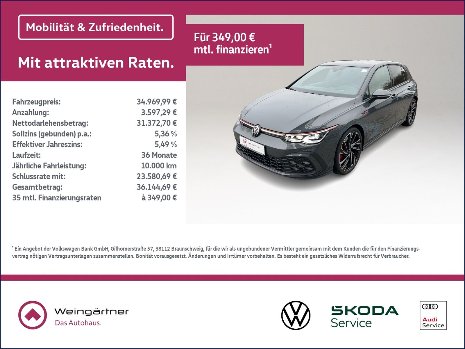 Golf VIII GTI, IQ Light, Sthzg, PANO, Kessy, Bus