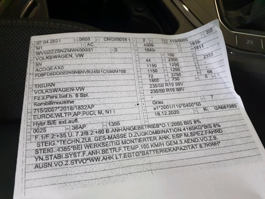 Volkswagen Tiguan Elegance 1.4 electric/TSI eHybrid 180kW 6